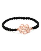 Tous 18k Rose Gold-plated Sterling Silver Onyx Rubric Station Bead Bracelet