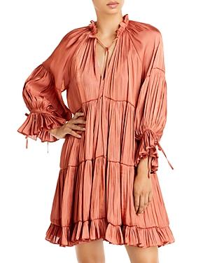 Cinq A Sept Phyllis Tiered Split-neck Dress