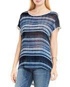 Two By Vince Camuto Textured Skies Stripe Top