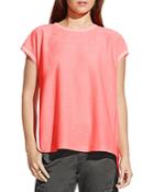 Two By Vince Camuto Pleated Jacquard Top