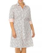 Foxcroft Plus Modern Dots Cotton Printed Shirt Dress