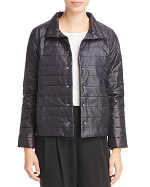 Eileen Fisher Petites Stand Collar Puffer Jacket