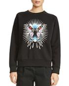 Maje Tory Butterfly Embroidered Sweatshirt