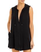J. Valdi Sleeveless Full Zip Hoodie Swim Cover Up