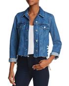 French Connection Soft Authentic Lace-up Denim Jacket