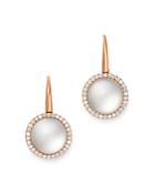 Roberto Coin 18k Rose Gold Cocktail Satin Mother-of-pearl Doublet & Diamond Drop Earrings