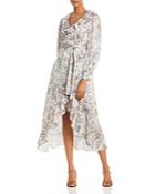 Maje Roxie Ruffled & Striped Paisley Midi Dress - 100% Exclusive