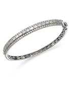 Bloomingdale's Diamond Baguette & Round Cut Bangle Bracelet In 14k White Gold, 2.50 Ct. T.w. - 100% Exclusive