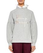 Ted Baker Ted Says Relax Kinslie Champagne Logo Layered-look Sweatshirt