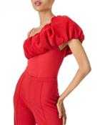 Alice And Olivia Miriam Bubble Neckline Bodysuit