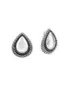 John Hardy Sterling Silver Classic Chain Black Sapphire & Black Spinel Hammered Stud Earrings