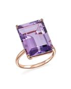 Amethyst Statement Ring In 14k Rose Gold - 100% Exclusive