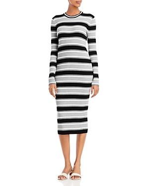 Theory Single Stripe Midi Dress