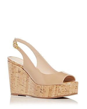 Stuart Weitzman Women's Riviera Slingback Wedge Platform Sandals