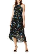 Karen Millen Pleated Floral Print Midi Dress