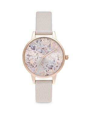 Olivia Burton Abstract Floral Strap Watch, 30mm