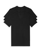 Calvin Klein Cotton Stretch Moisture Wicking V Neck Tees, Pack Of 3