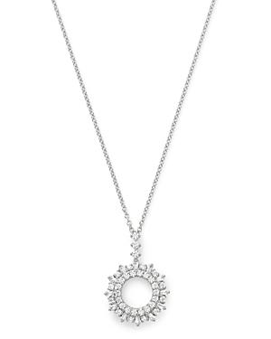 Bloomingdale's Round & Baguette Diamond Pendant Necklace In 14k White Gold, 1.0 Ct. T.w. - 100% Exclusive