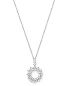 Bloomingdale's Round & Baguette Diamond Pendant Necklace In 14k White Gold, 1.0 Ct. T.w. - 100% Exclusive