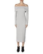 Enza Costa Off-the-shoulder Midi Sweater Dress