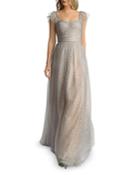 Basix Glitter Fit-and-flare Gown