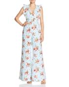 Likely Mara Ruffled Wide-leg Floral Jumpsuit