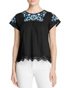 Rebecca Taylor Garden Embroidered Top