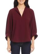 Karen Kane Blouson Sleeve Split Neck Top