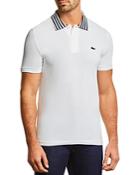 Lacoste Cotton Stretch Stripe Collar Slim Fit Polo Shirt