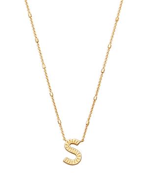 Kendra Scott Letter S Adjustable Pendant Necklace In 14k Gold Plated, 19