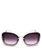 Miu Miu Square Glitter Sunglasses, 65mm