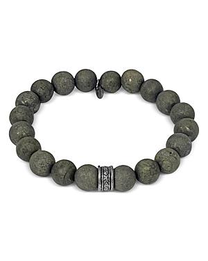 Jan Leslie Pyrite & Sterling Silver Bead Bracelet