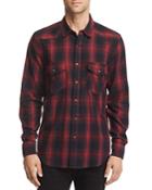 7 For All Mankind Plaid Regular Fit Western Shirt