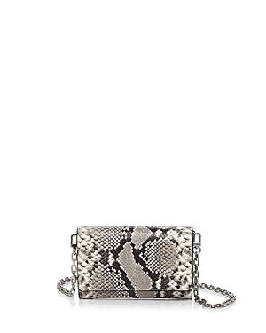 Tory Burch Robinson Embossed Snakeskin Leather Crossbody Chain Wallet