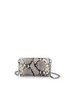 Tory Burch Robinson Embossed Snakeskin Leather Crossbody Chain Wallet