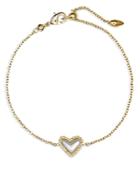 Kendra Scott Ari Mother Of Pearl Heart Chain Bracelet