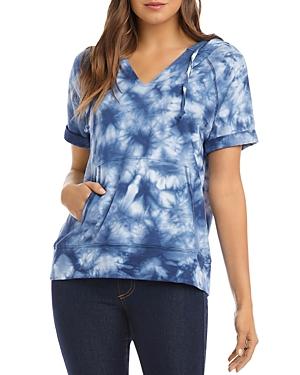 Karen Kane Tie Dye Short Sleeve Hoodie