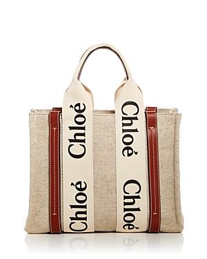 Chloe Woody Small Canvas Tote Bag