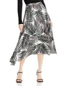 Boss Veillana Silk Printed Handkerchief Hem Midi Skirt