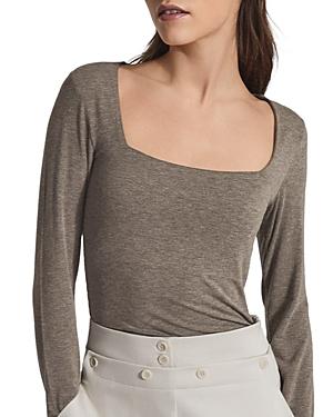 Reiss Bea Square Neck Jersey Top