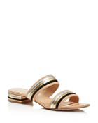 Loeffler Randall Rubie Color Block Metallic Stripe Slide Sandals