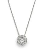 Roberto Coin 18k White Gold Cluster Pendant Necklace With Diamonds, 16