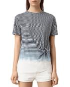 Allsaints Ashley Ombre Striped Knot Tee
