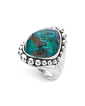 Lagos Sterling Silver Maya Escape Chrysocolla Doublet Dome Ring