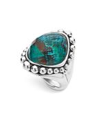 Lagos Sterling Silver Maya Escape Chrysocolla Doublet Dome Ring