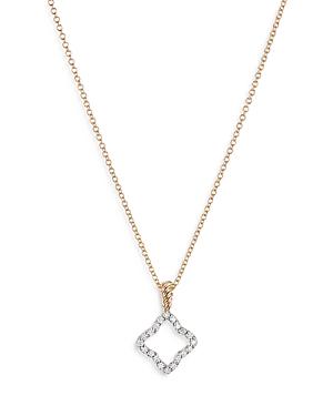 David Yurman 18k Yellow Gold Cable Collectibles Pendant Necklace With Diamonds