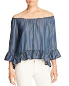 Sanctuary Ruffled Off-the-shoulder Top