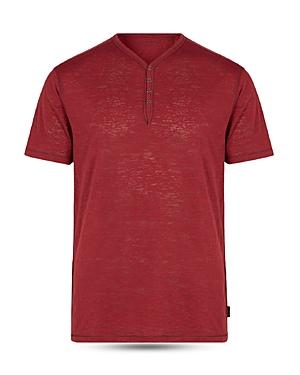 John Varvatos Star Waylon Snap Front Burnout Henley