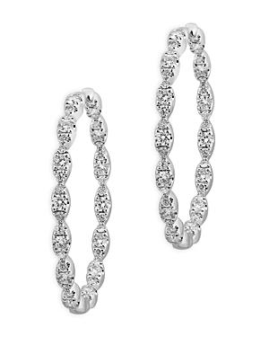 Bloomingdale's Diamond Marquise Inside Out Hoop Earrings In 14k White Gold, 2.0 Ct. T.w. - 100% Exclusive