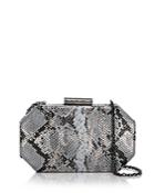 Sondra Roberts Faux Python Box Clutch